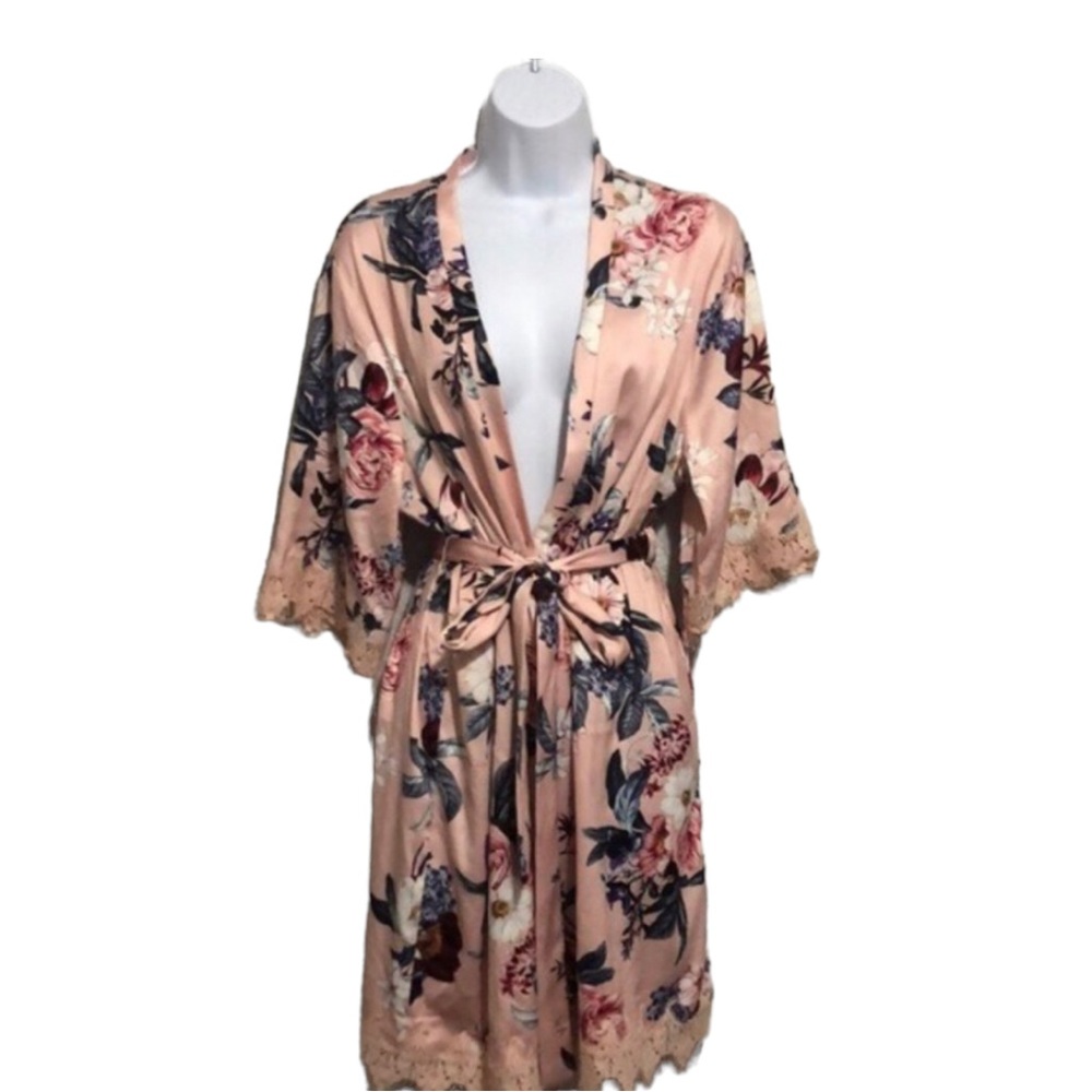 LE ROSE Floral Robe Women’s Size S/M